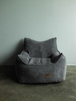 Grey bean bag chair like new