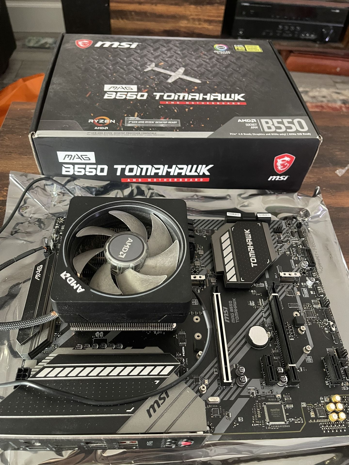 AMD CPU And Wraith Cooler + Mobo + 8gb x 4 Stick Of Ram
