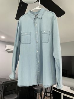 Button Down Collard Jean Shirt- Express