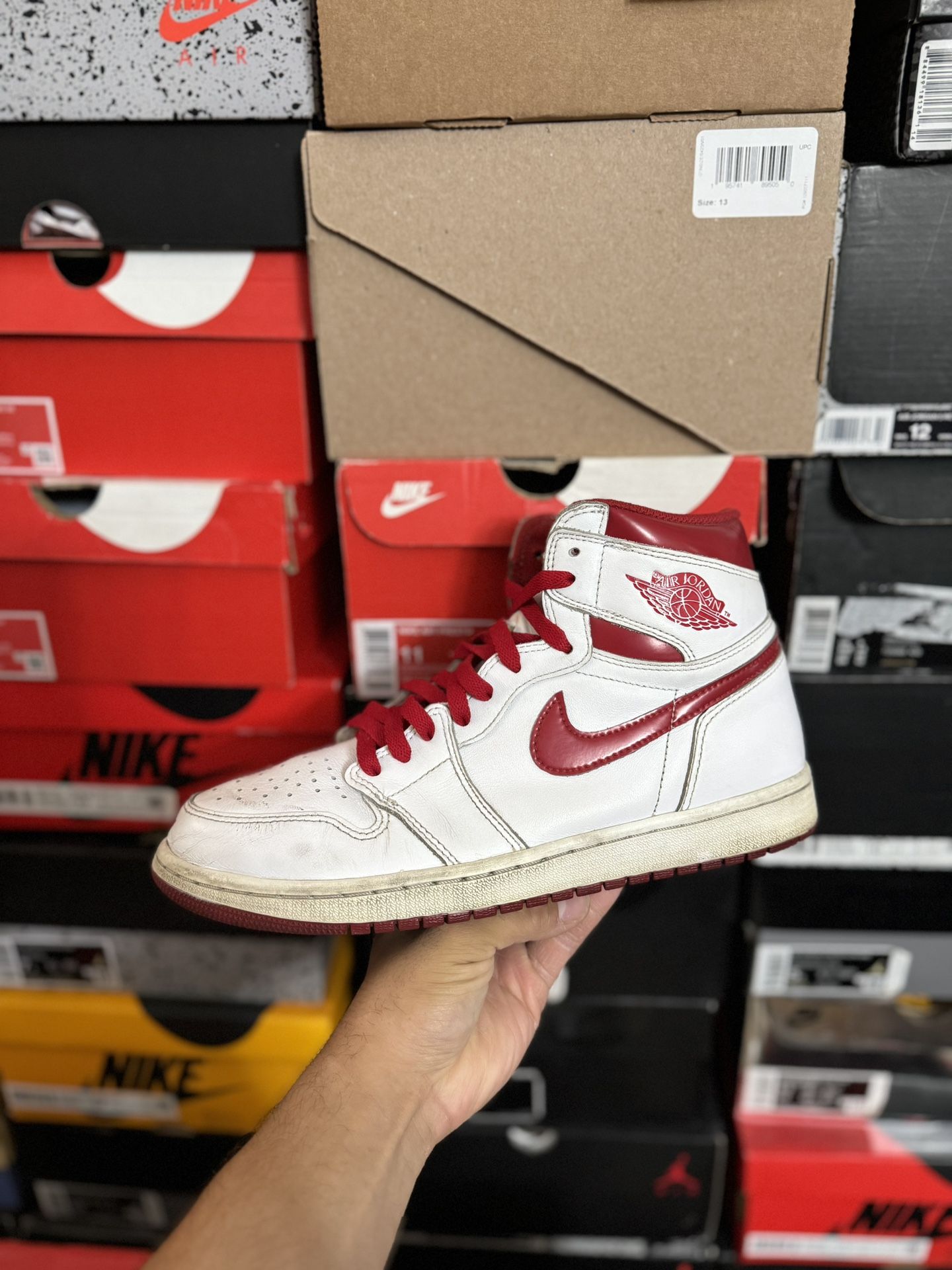 Jordan Red Metallic 1s size 10 USED