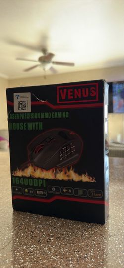 🖱️ VENUS 16,400 DPI MMO Gaming Mouse | 19 Buttons | RGB Lighting