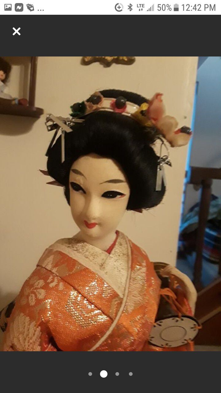 Japanese Geisha Doll  standing.