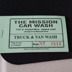 Car wash tickets!