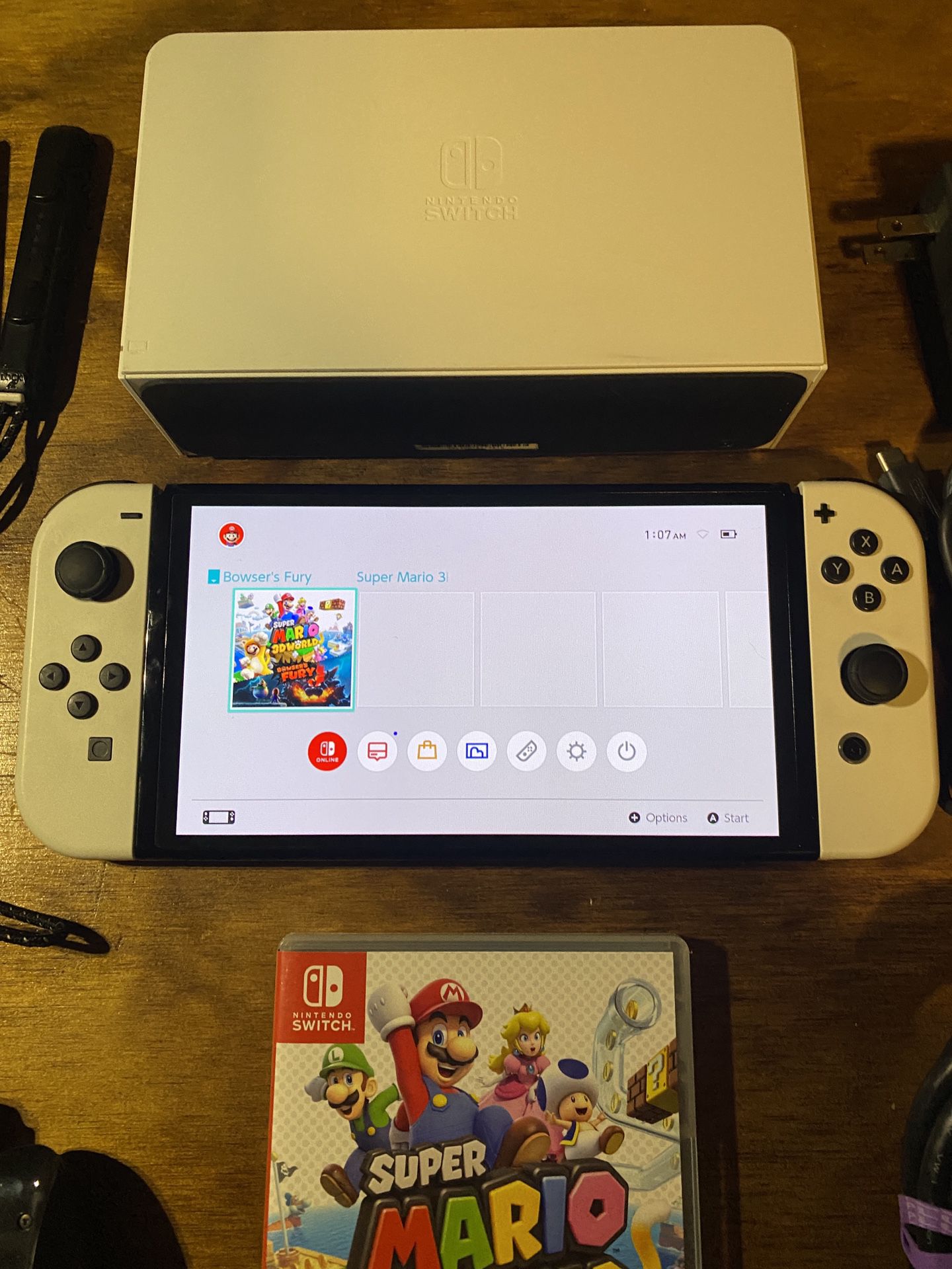 Nintendo Switch OLED With A Mario Game 