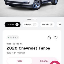 2020 Chevy Tahoe  premier