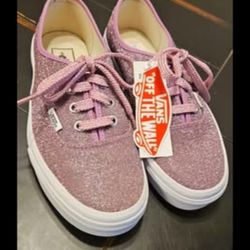 Women's purple Glitter Van's Size 7