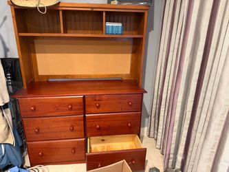 Dresser with bookcase top