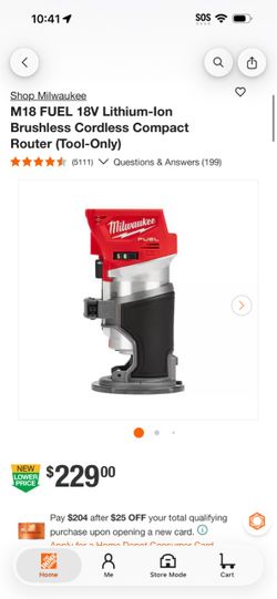 Milwaukee M18 FUEL Brushless Compact Router Tool-Only