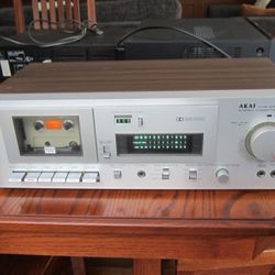 AKAI CS-M02 Stereo Cassette Deck Wood Grain Finish - Great Condition!!