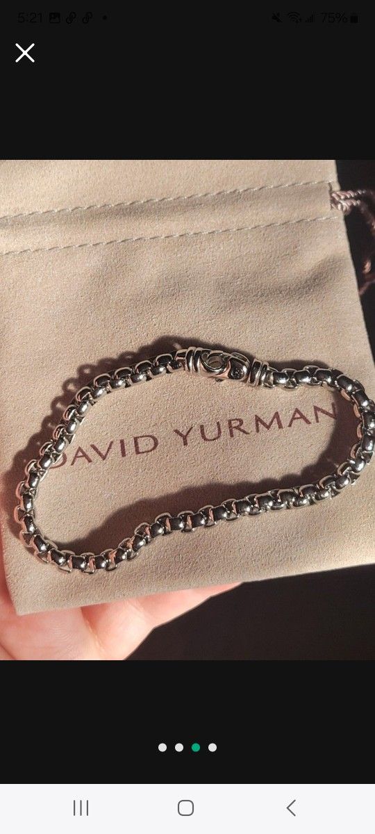 David Yurman 5mm Box Chain Bracelet 8"