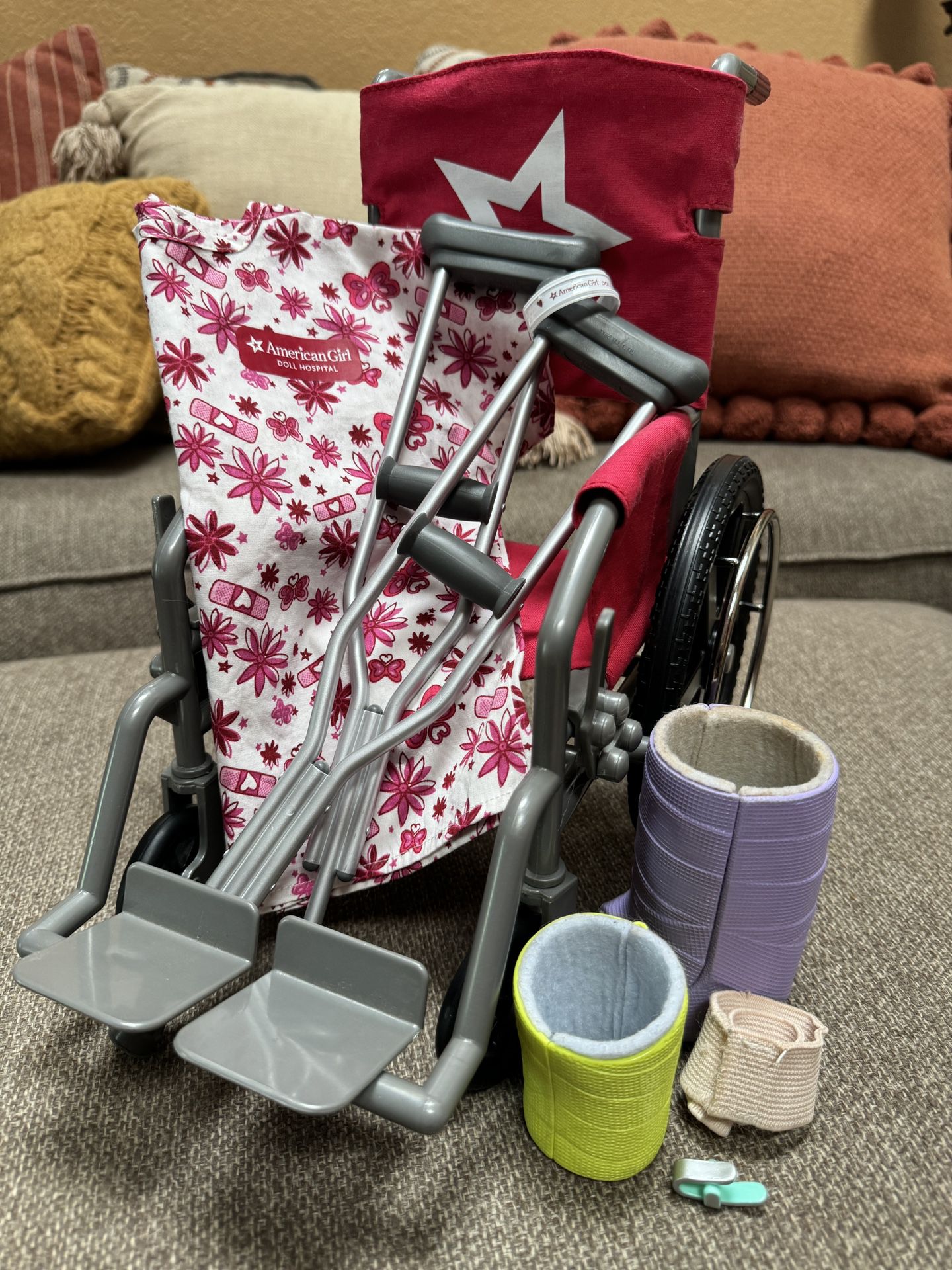 American Girl Doll Wheel Chair & Accessories