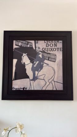 Wood frame Don Quixote print