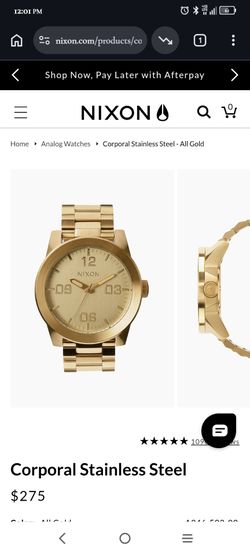 Nixon corporal SS gold watch