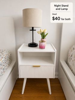 Night Stand & Lamp