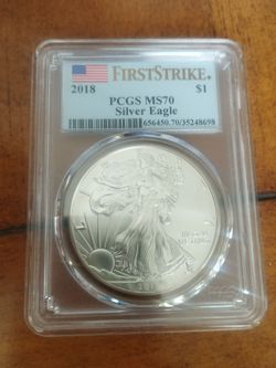 2018 Silver Eagle PCGS MS70 First Strike