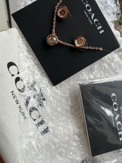 Coach necklace , earing set
