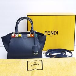 Fendi Petite 3Jours Studded Leather satchel handbag