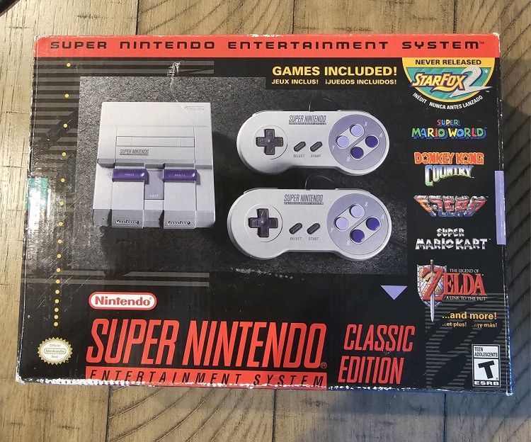 Authentic SNES Super Nintendo Classic Mini Super Entertainment System 21 Games