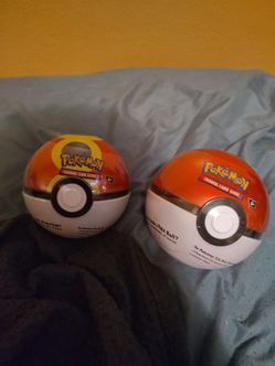 2 Pokemon ball tins