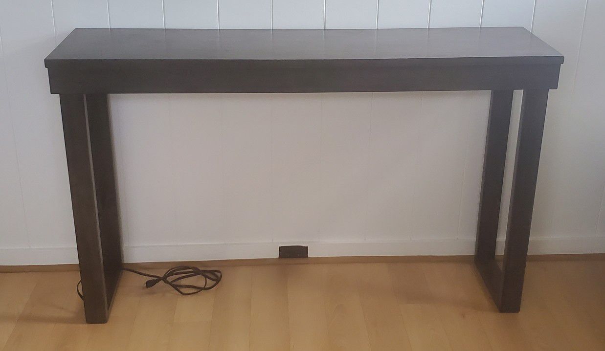Grey Wood Console Sofa Table Desk