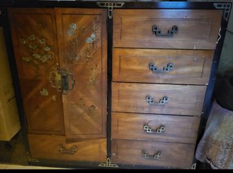 Handpainted Asian Design Dresser