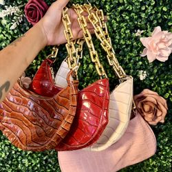 Set of 4 - SHEIN Faux Croc Bags 