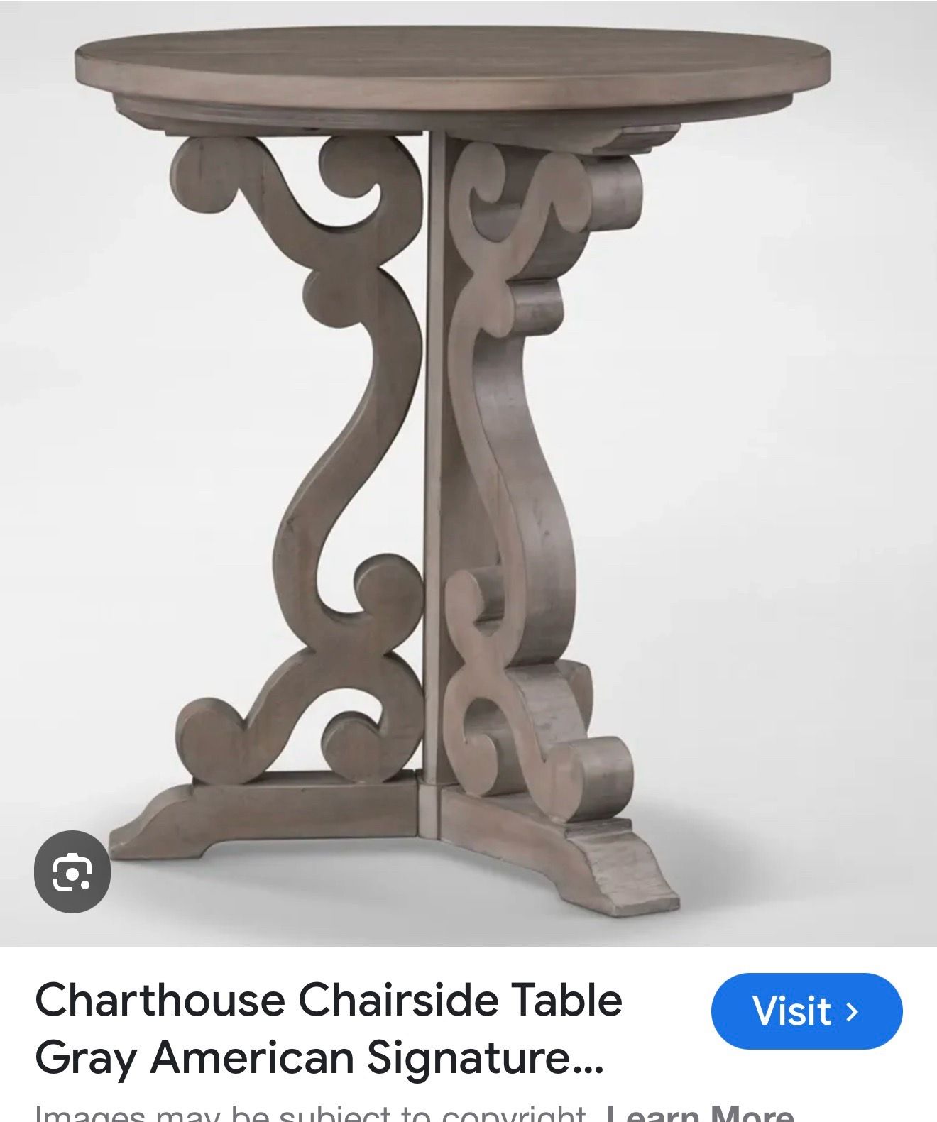 charthouse gray end table