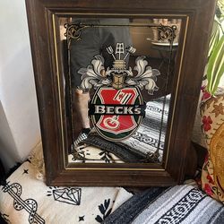 Rare Becks antique mirror