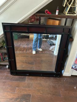 Beautiful dark wood mirror
