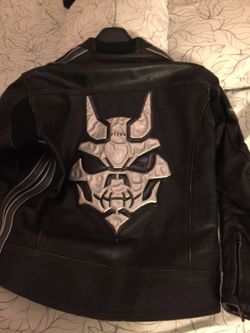 Motorcycle jacket large , leather