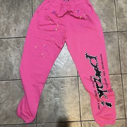 Pink Sp5der Sweatpants