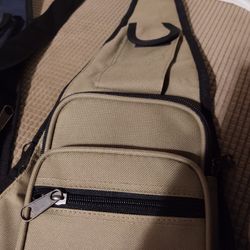Men's Shoulder Sling Bag With zippers 