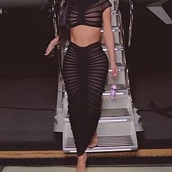Brand New Mesh Skirt Set 