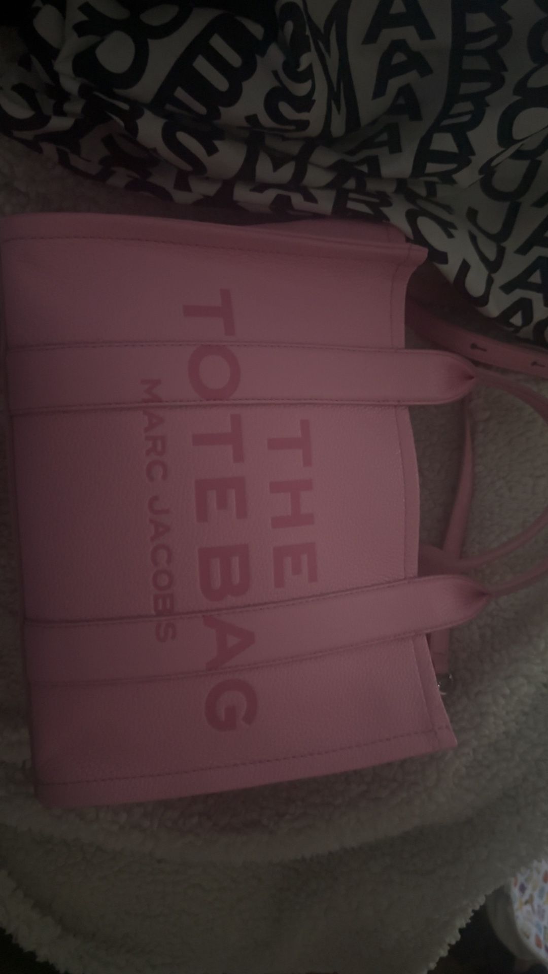 Marc Jacobs Flurol Candy Pink Medium Leather Tote Bag
