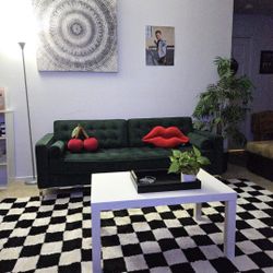Green Velvet Couch
