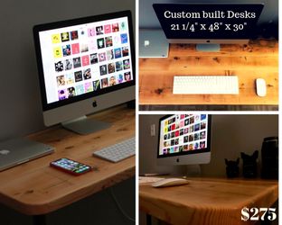Modern Rustic Custom Desks 21”x48”x30”