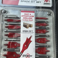 DIABLO Speed Demon High Speed Steel Spade Bit Set With Pouch (10-Piece)
