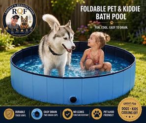 48” Jasonwell Foldable Pet & Kiddie Pool – Blue