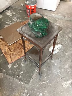 Antique bamboo side table