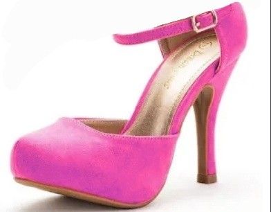  Fuchsia Pink Suede Stiletto High Heel Shoes . New!!