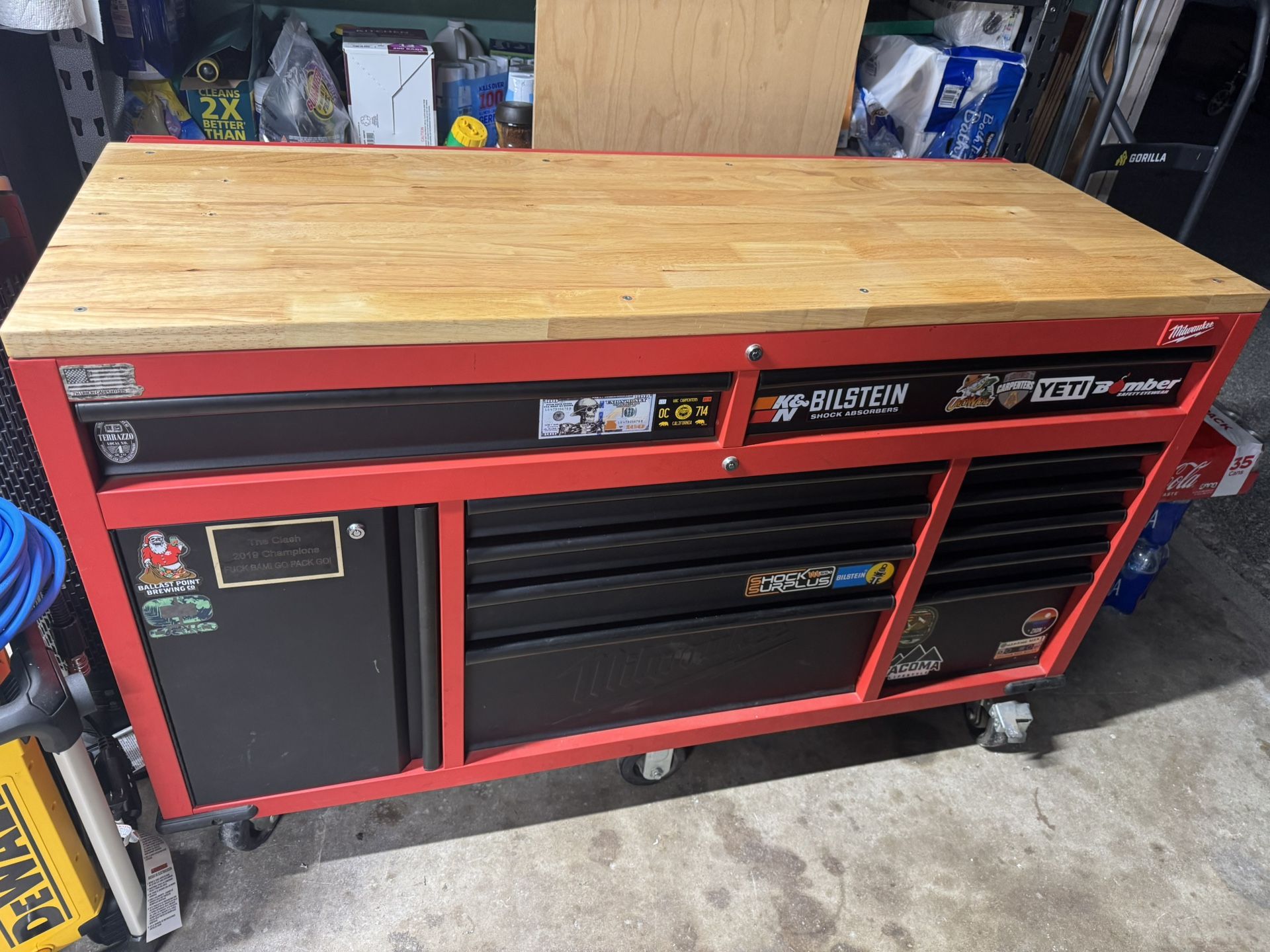 Milwaukee 60in. Tool Chest With Peg Board