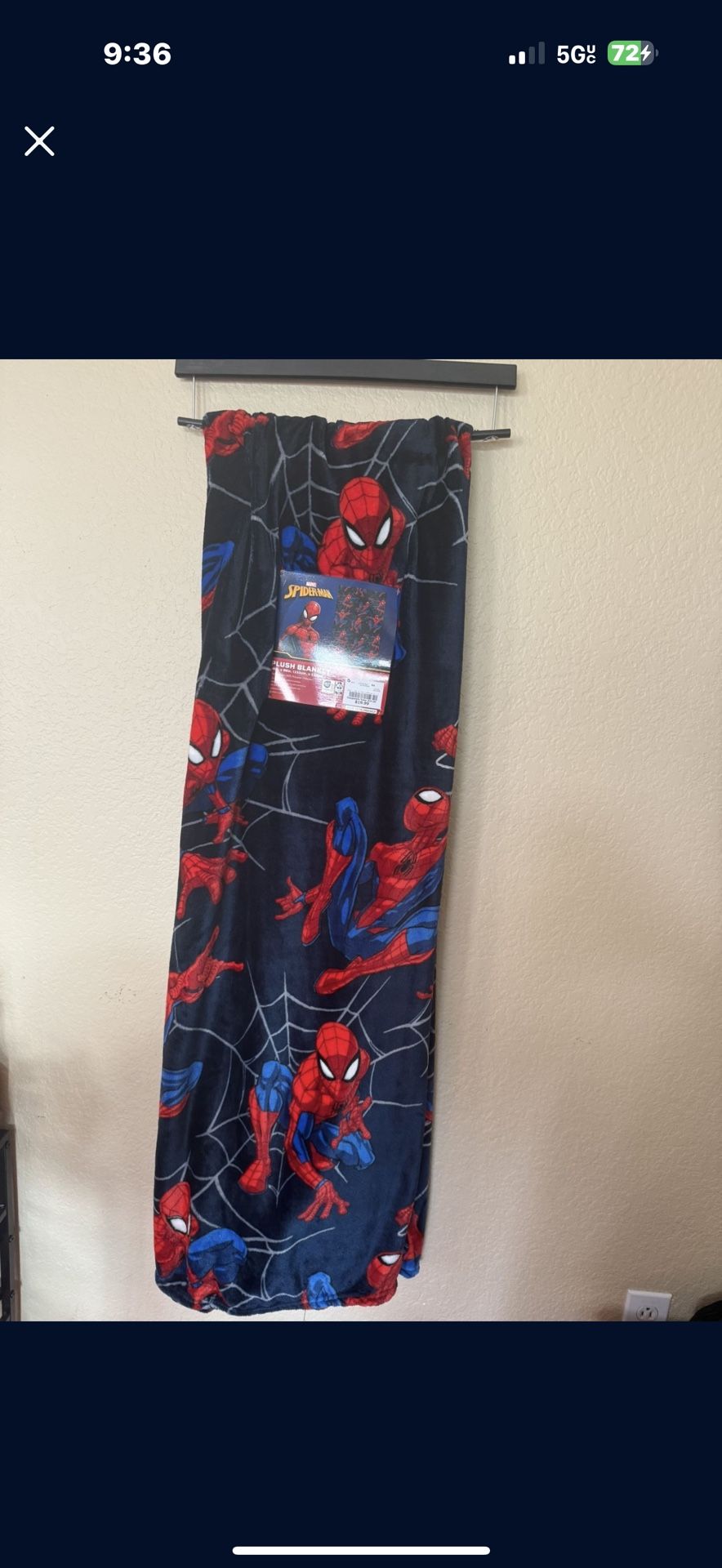 Spider Man Plush Blanket