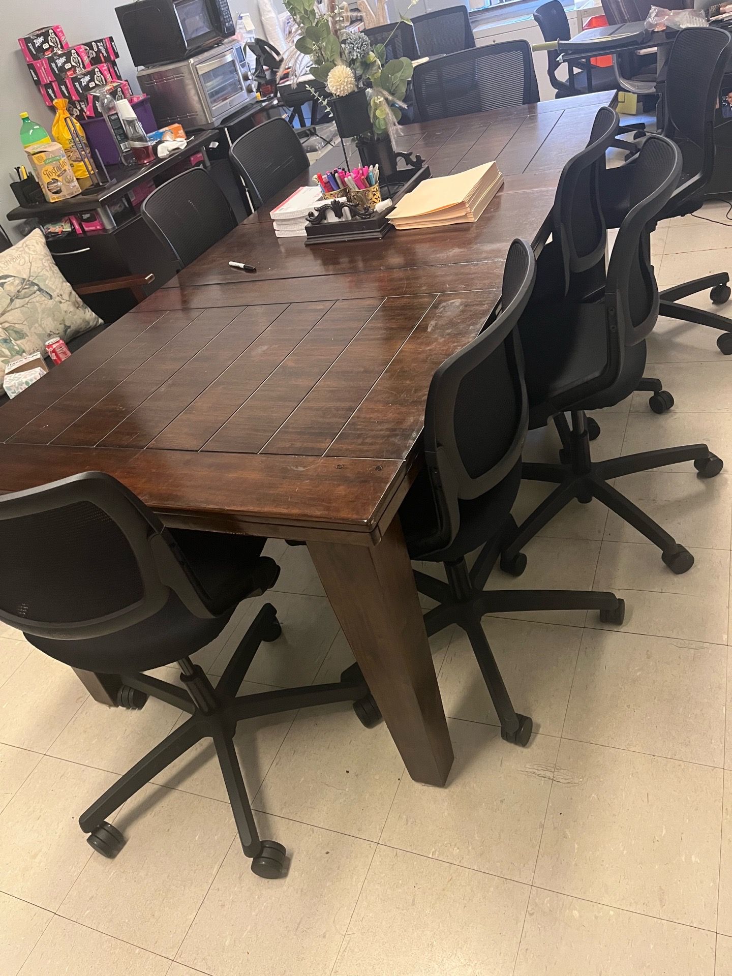 Dining Table with wooden chairs