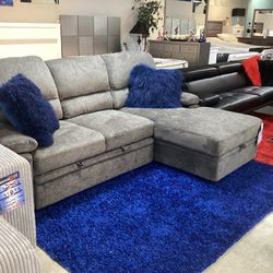 Beautiful Furniture Sofa Sleeper With Storage On Sale Now For $599 Color Dark Gray Available 