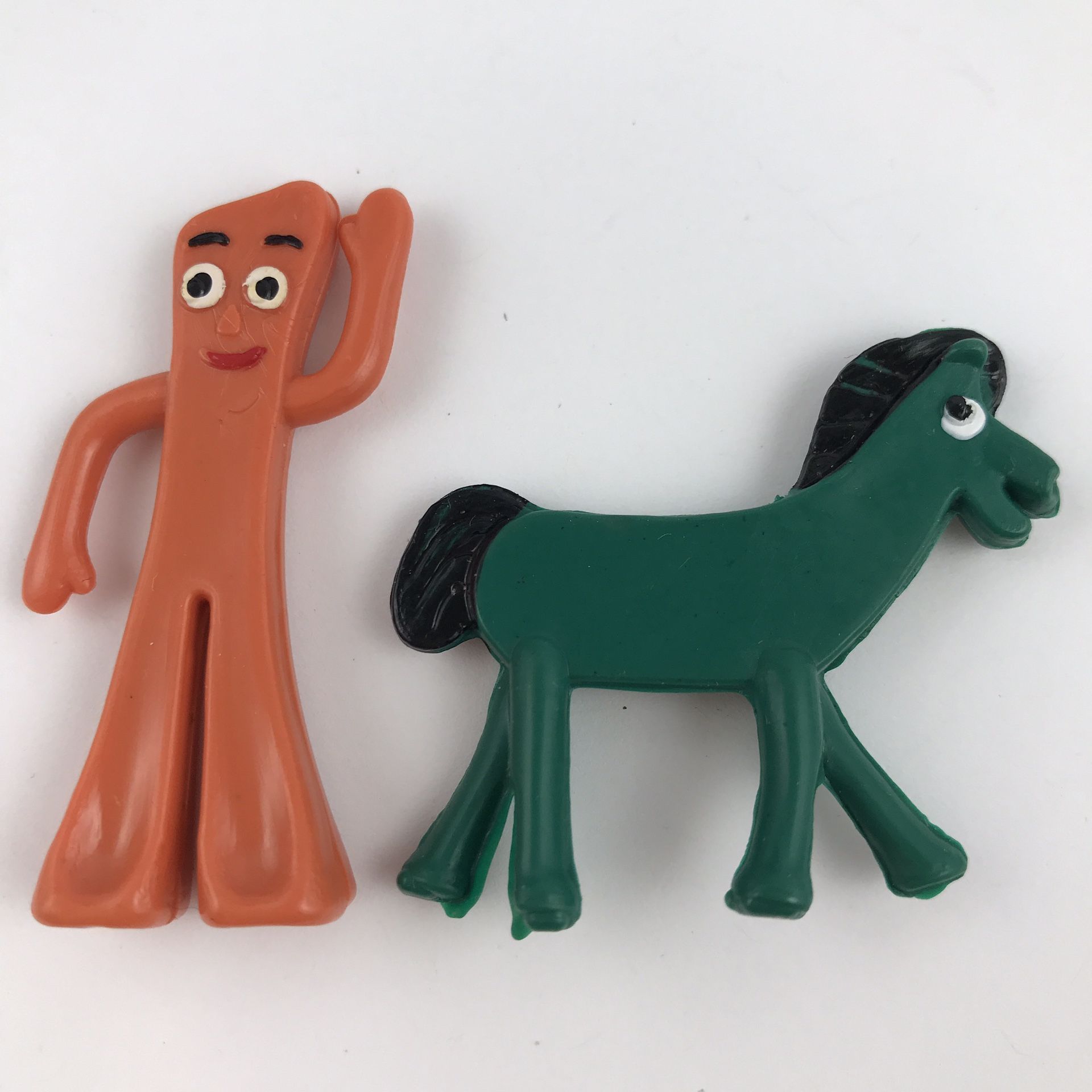 Gumby and Pokey 2” Tall Made if Rubber NEW