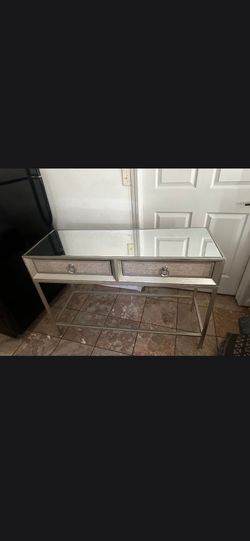 Mirrored Console Table with Two Drawers