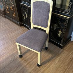 Upholstered Chair On Wheels