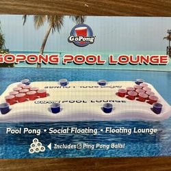 New-in-Box GoPong Pool Lounge Inflatable Beer Pong Table (6 Balls)