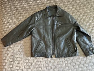 Men’s heavy leather jacket size L