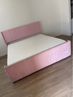 King size pink headboard